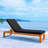 Faunce Outdoor Eucalyptus Wood Chaise Lounge , Cushion Included-1012308497-1020537000