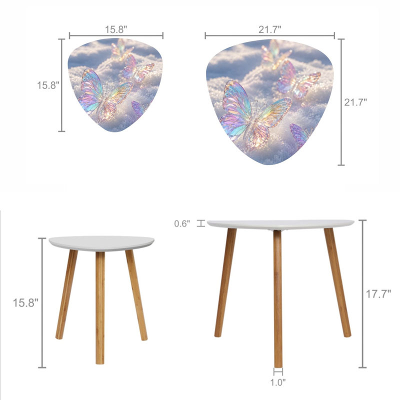 Ensemble de 2 tables basses gigognes Triangle