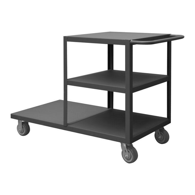 36.63'' H Utility Cart with Wheels, 36.63'' H x 66.13'' W x 30.25'' D