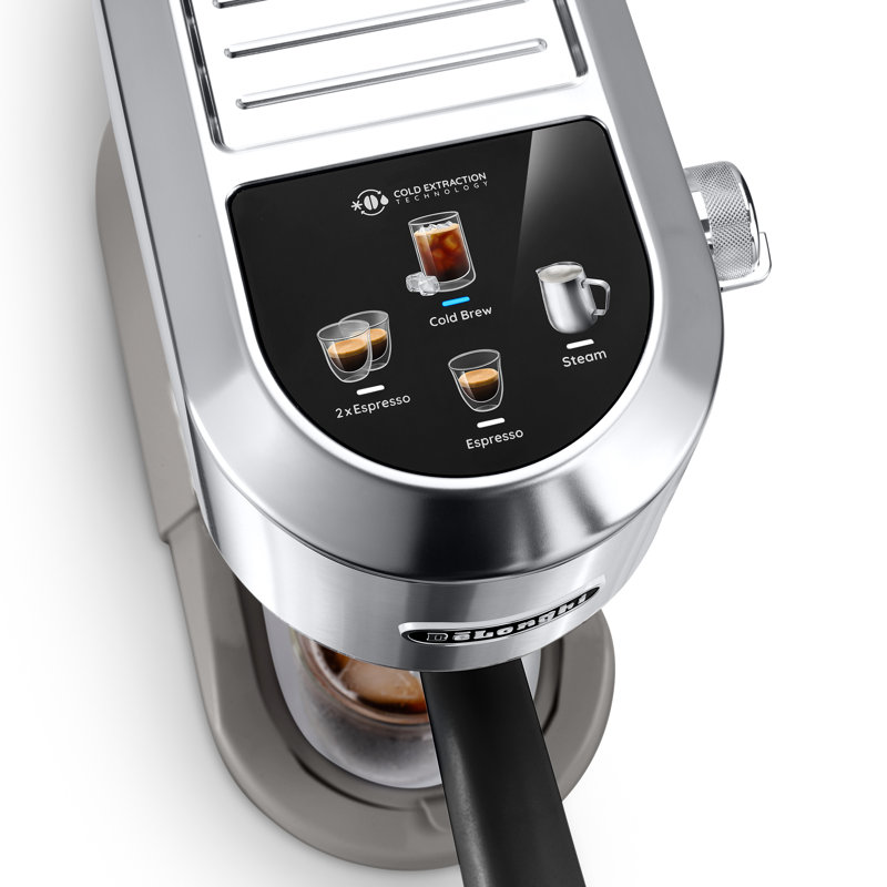 Espresso Machine Cold Brew Maker with Milk Frother, Stainless