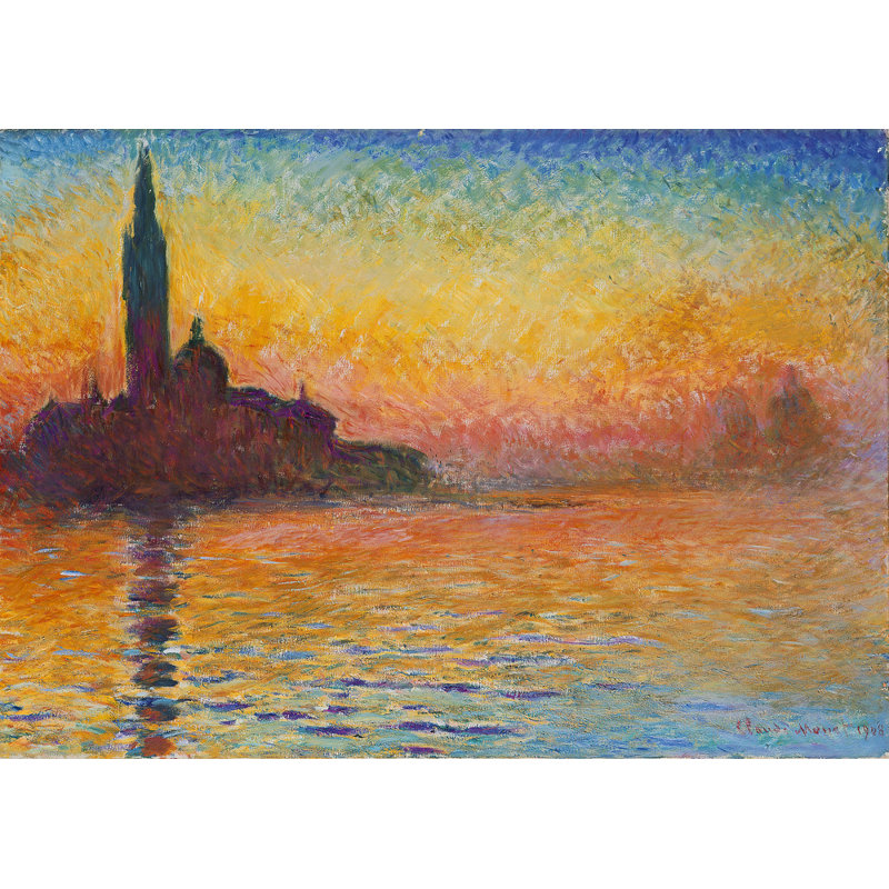 Crépuscule à Venise, H 17 po x l 24 po