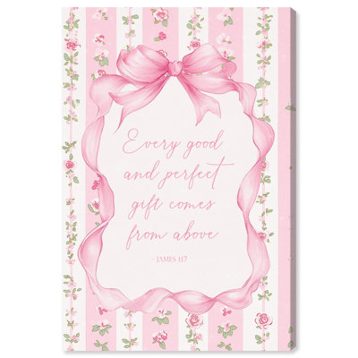 Art mural rose Good and Perfect Gift Bow par Art Remedy