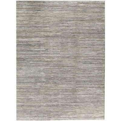 Handmade Silk and Wool Geometric Area Rug