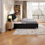 Grand lit avec rangement et tête de lit tapissier, lit plateforme en chenille-169547574-169547573