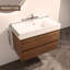 36" Wall-Mounted Bathroom Vanity With Resin Sink, 2-Drawers