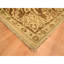 Tapis Biscotti brun 10 pi x 13 pi 10 po, Agra, motif de feuilles, velours zéro, 100% laine, noué à la main, colorants végétaux, tapis oriental