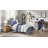 Marsden Blue/Gray Microfiber Striped Comforter Set with Bed Sheets-716129068
