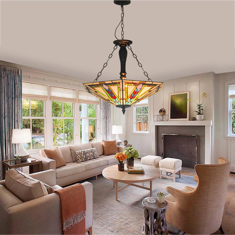 5 - Light Dimmable Geometric Chandelier