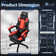 Adjustable Game Chair  Swiveling PC & Racing with Footrest