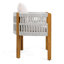 Ensemble de chaises de salle à manger rustiques en bois d'acacia, finition teck moderne, ensemble de cuisine d'extérieur