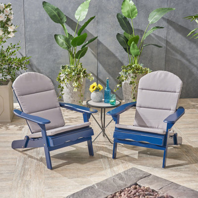 Nahant Acacia Foldable Outdoor Adirondack Set