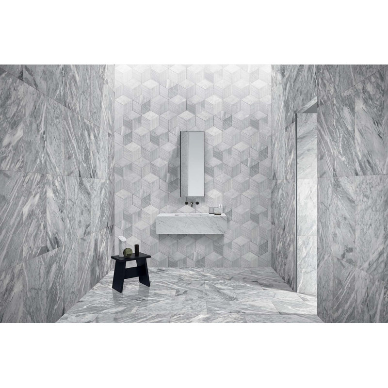 Carrelage hexagonal en pierre naturelle texturée 3D Hexagon pour mur, 1 boîte de 12 pièces