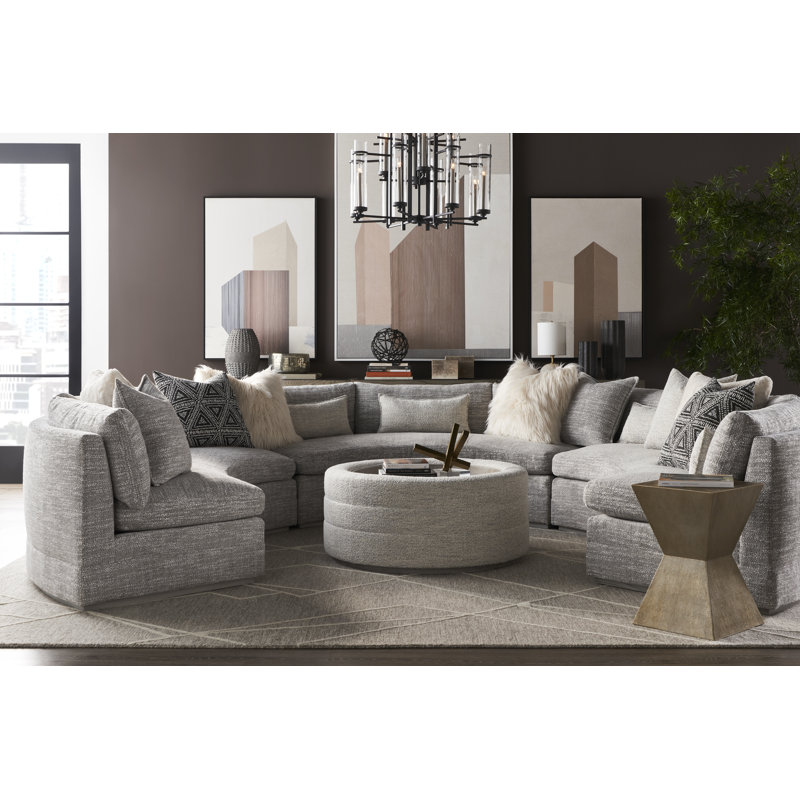 Boyden By Thom Ficilia Sectional, DoveGray, Perigold Surround Sunrise