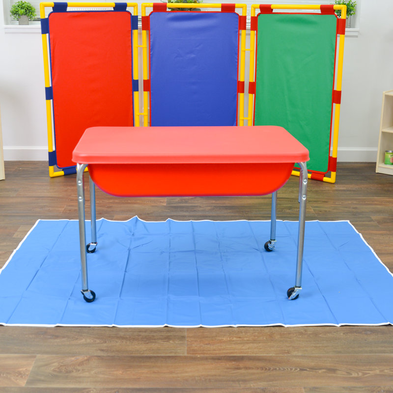 Table sensorielle rouge moyen - table et couvercle 24 po