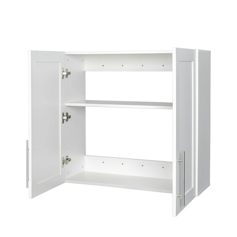Stackable Wall Mounted Storage Cabinet, 11.81 "D X 31.50"W X 29.92 "H, White