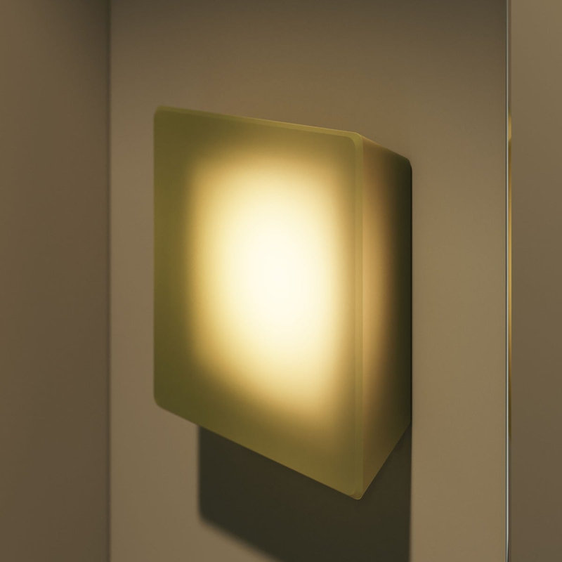Mist 1 - Light LED Flush Mounted Sconce, Moss, Square