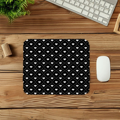 Symbols Hearts IV Modern Gaming Cute Office Laptop Desk Pad Gift Mat Square Rectangle Non-Slip Mousepad