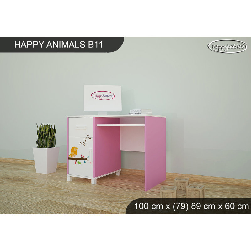 100cm Writing Desk, Pink