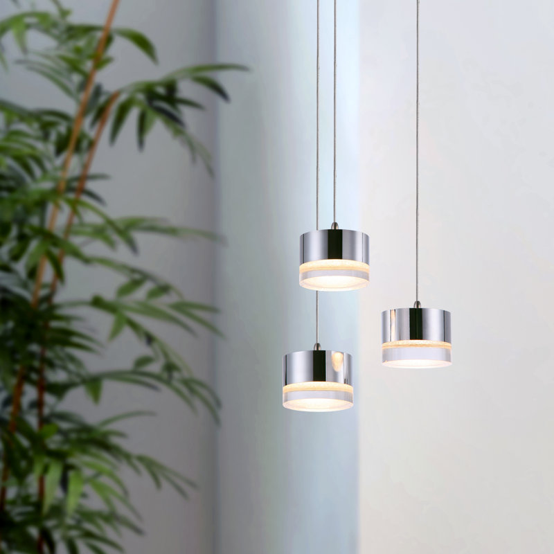 Barnsdall 3 - Light Cluster Pendant, Chrome