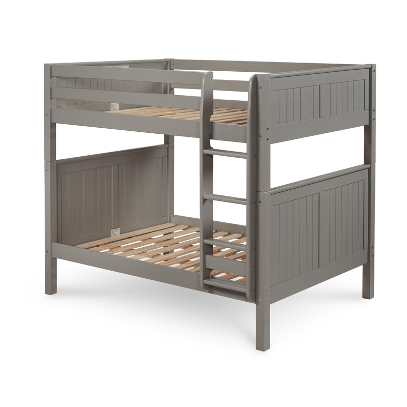Lit superposé en bois Burkley, Gris