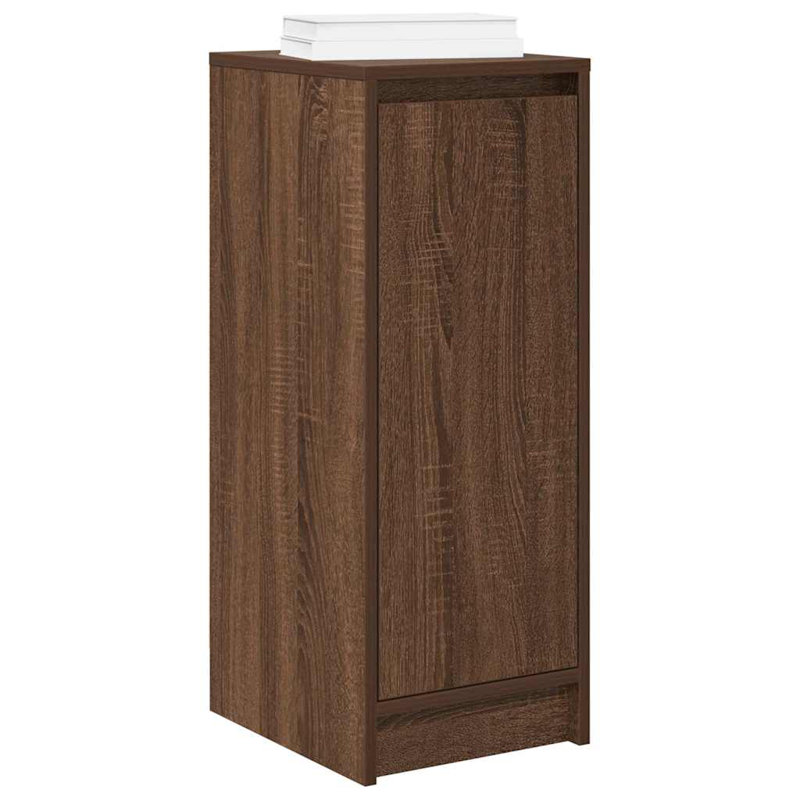 Shoe Cabinet 29.5X34x76 Cm Engineered Wood, Brown Oak
