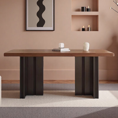 Rectangular household granite slab dining table