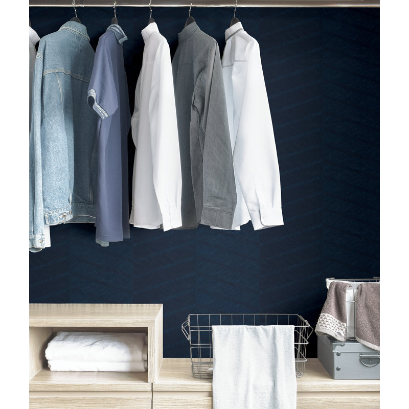 Wayward Peel & Stick Chevron Roll, Blue
