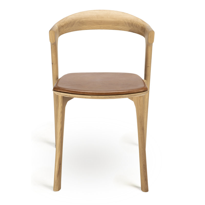 Bok Leather Dining Chair, Cognac Leather, Oak