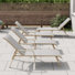 Chaise longue inclinable en aluminium (ensemble de 4)