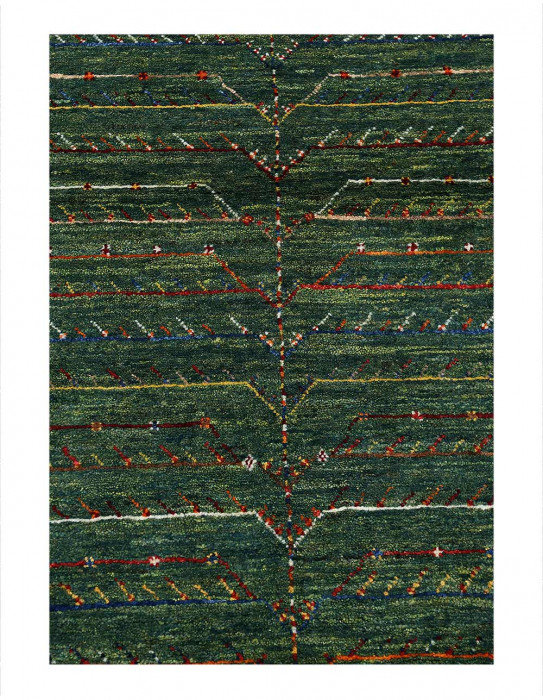 Tapis en laine d'agneau unique 2 pi 11 po x 4 pi 5 po Nancyanne