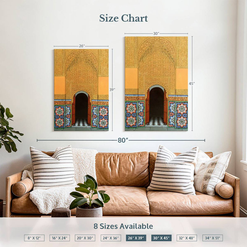 Aime Door Marrakech, 39" H x 26" W