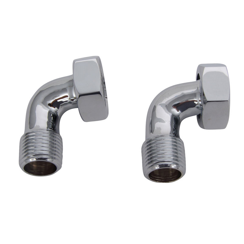 Coupleurs de robinet de baignoire pliés (paire), Chrome poli