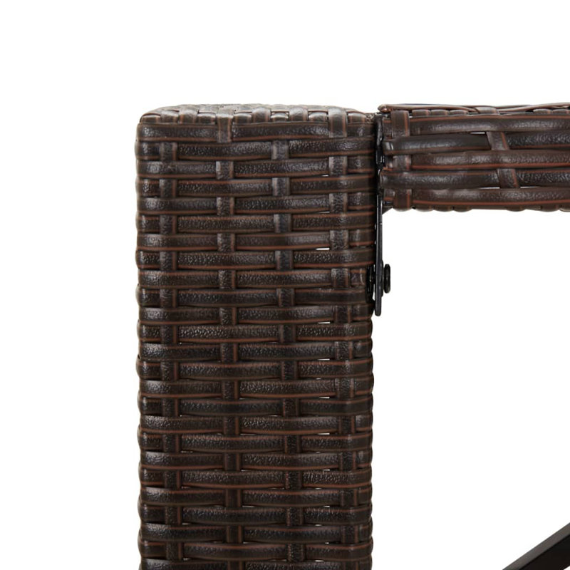 Rectangular Outdoor Bar Table, Brown, 31.5" W x 72.8" L x 43.3" H