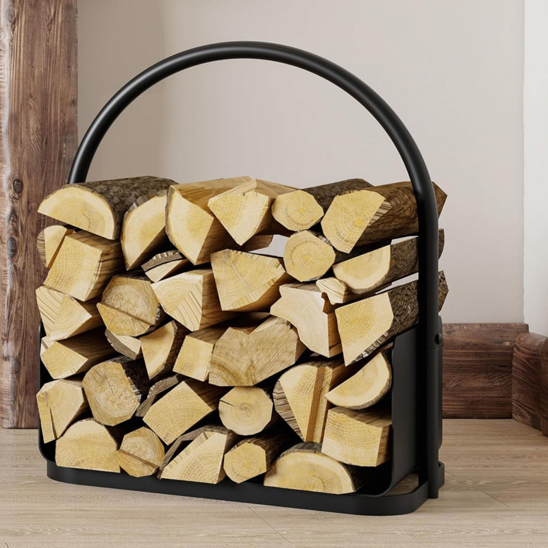 42cm W Steel Log Rack