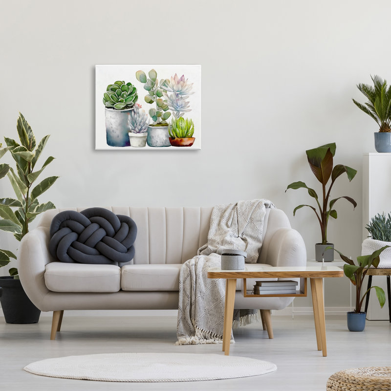 «Au-770-Canvas Mixed Botanicals Floral Succulents on Canvas» par Ziwei Li, impression, H 24 po x l 30 po x P 1,5 po