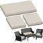 Ensemble de 3 coussins de siège d'extérieur pour 4 places-1112381037