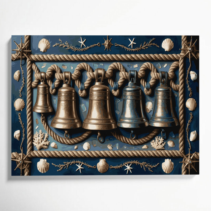 «Coastal Ships Bell», toile sur toile grise, H 11 po x l 14 po