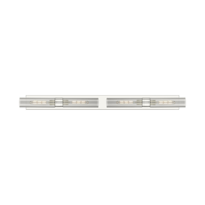 Ballston - Maliyah - 4 Light 51" Bath Vanity Light, Polished Nickel, Light Smoke