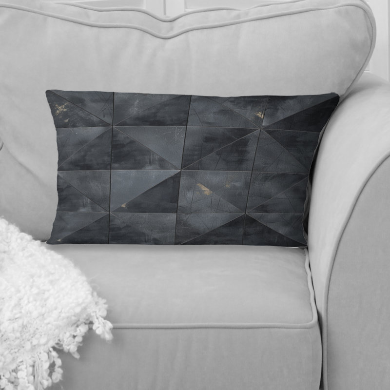 Coussin lombaire à motif géométrique triangulaire II - Glam
