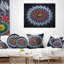 Fleur abstraite en argent 3D - coussin abstrait imprimé