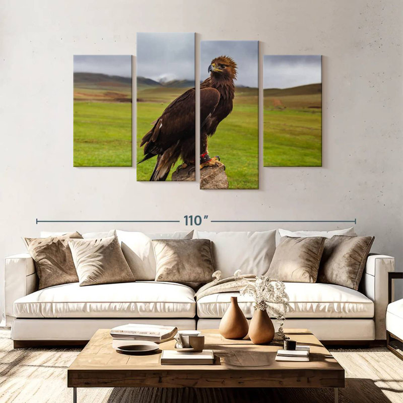 Brampt Eagle On Stone, 54" H x 84" W