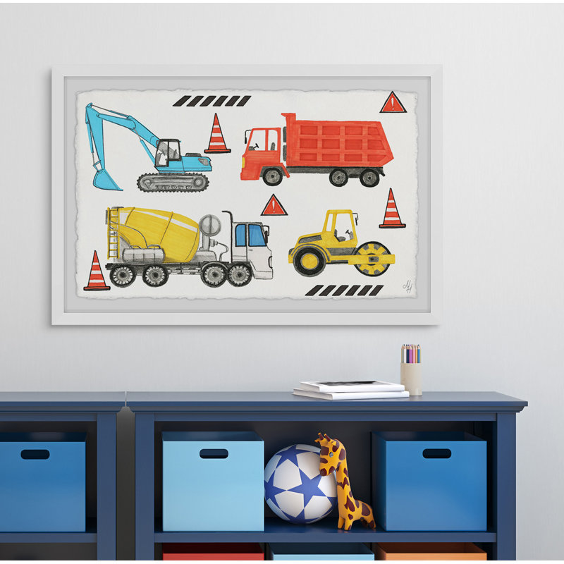 «Il Road Road Camions», reproduction encadrée, H 16 po x l 24 po x P 1,5 po