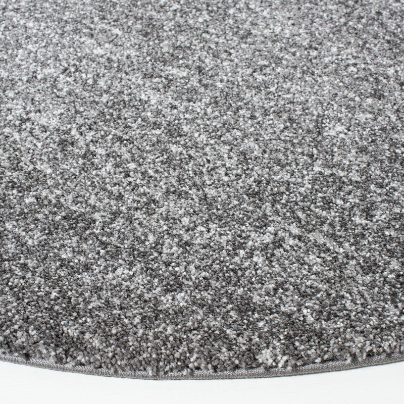 Retro 500 Performance Solid Color Rug, Round 6'7"