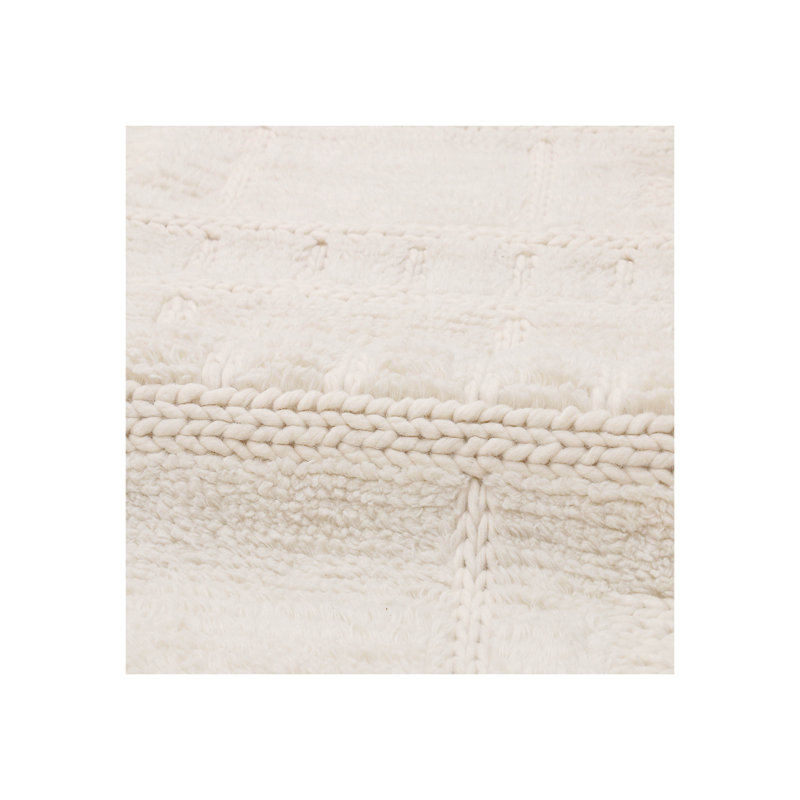 Tapis carré en laine à poils longs, Tapis de couloir 2 pi 6 po x 9 pi