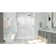 60" W x 34" D x 78" H Semi-Frameless Rectangle Shower Kit