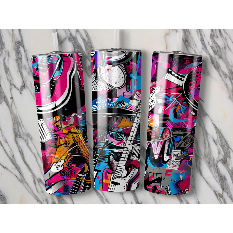 Choose Handmade Tumblers 591ml Vacuum Insulated Stainless Steel (18/8) Travel Tumbler with Straw