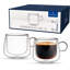 Villeroy & Boch Artesano Hot & Cold Beverages Coffee Glass, Set of 2 Glasses, Double-Walled Glasses for Cold and Hot Beverages, 9 oz, Borosilicate Glass, Dishwasher-Safe, Microwave-Safe