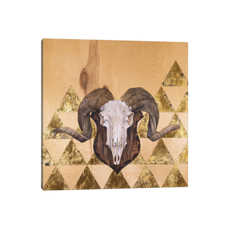 Ram Skull by Andrea Fairservice - Wrapped Canvas Print, 30.48cm H x 30.48cm W