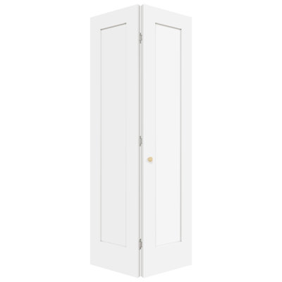Porte intérieure de style shaker pliable à 1 panneau et avec quincaillerie d'installation