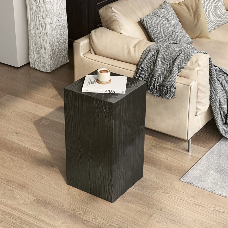 Table d'appoint Mid-Century, Naturel, H 27,75 po x l 14,5 po x P 14,5 po